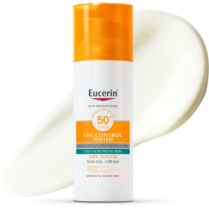 Eucerin Sun Oil Control crema-gel cu efect de protectie a fetei SPF 50+ 50 ml