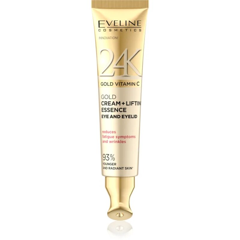 Eveline Cosmetics 24k Gold & Caviar 24K Gold Vitamin C crema pentru conturul ochilor cu efect de lifting 15 ml