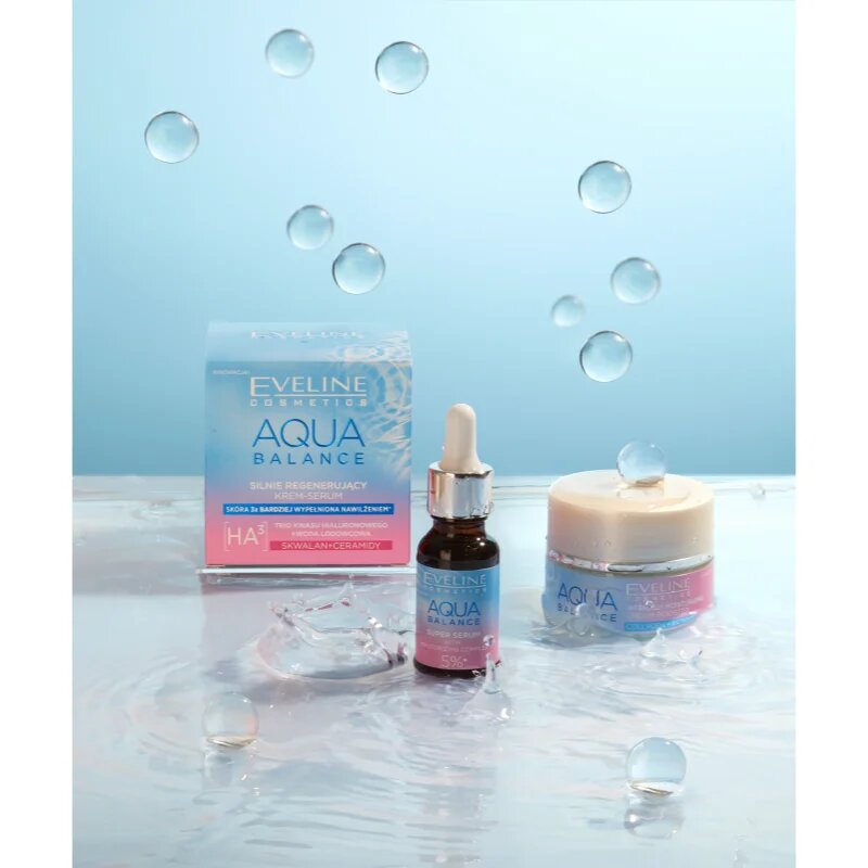 Eveline Cosmetics Aqua Balance Squalane + Ceramides crema Intensiv Regeneratoare cu efect de hidratare 50 ml