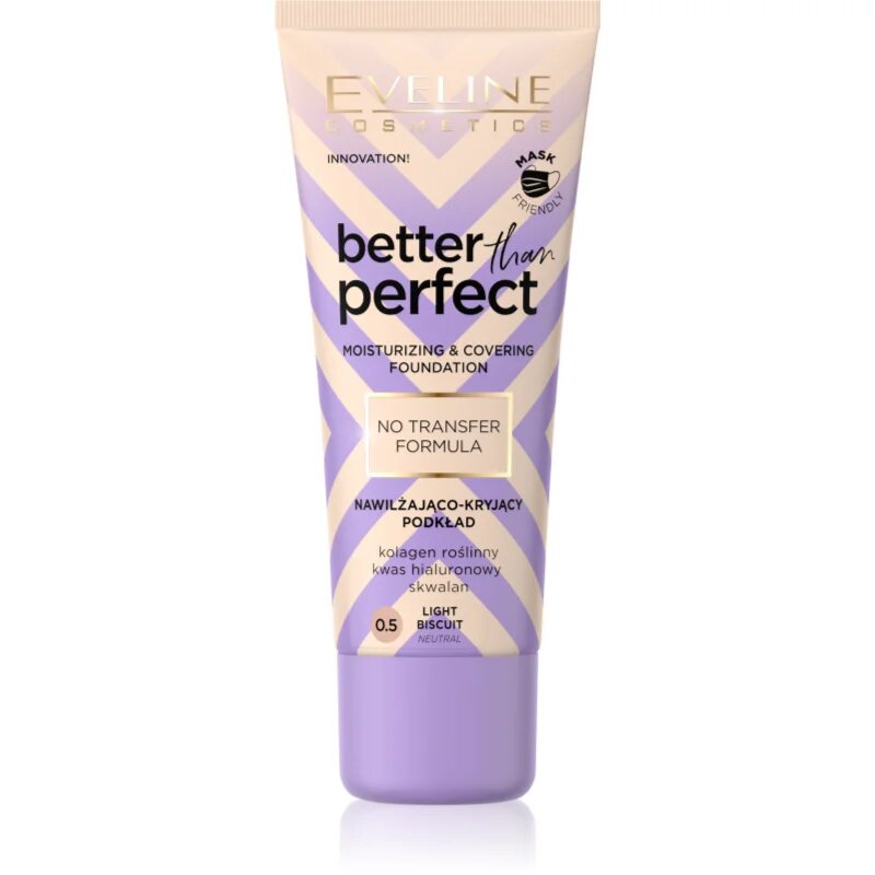 Eveline Cosmetics Better than Perfect Foundation acoperire make-up cu efect de hidratare culoare 0.5 Light Biscuit Neutral 30 ml
