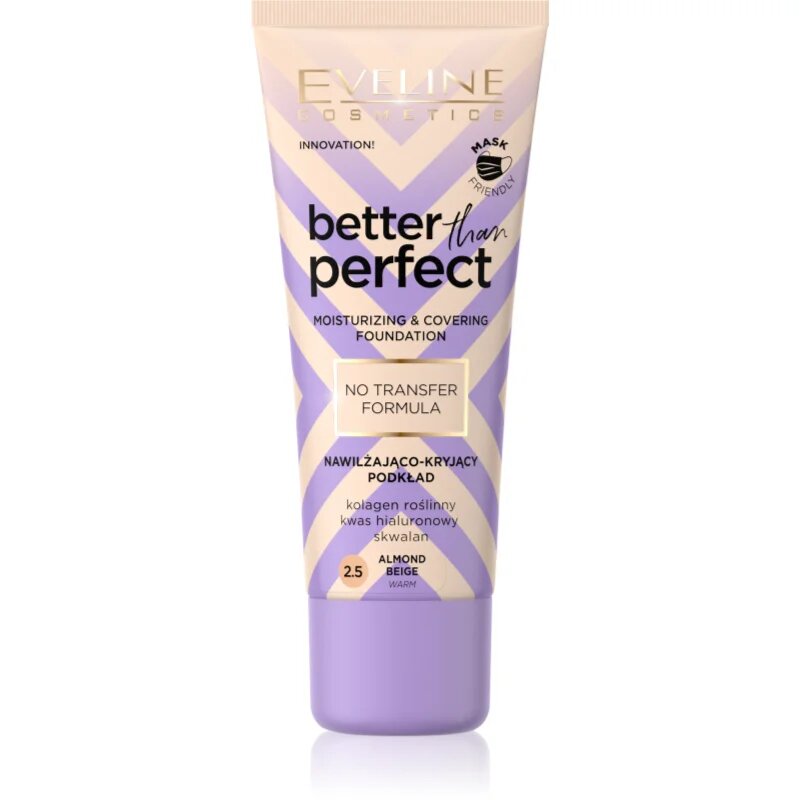 Eveline Cosmetics Better than Perfect Foundation acoperire make-up cu efect de hidratare culoare 2.5 Almond Beige Warm 30 ml