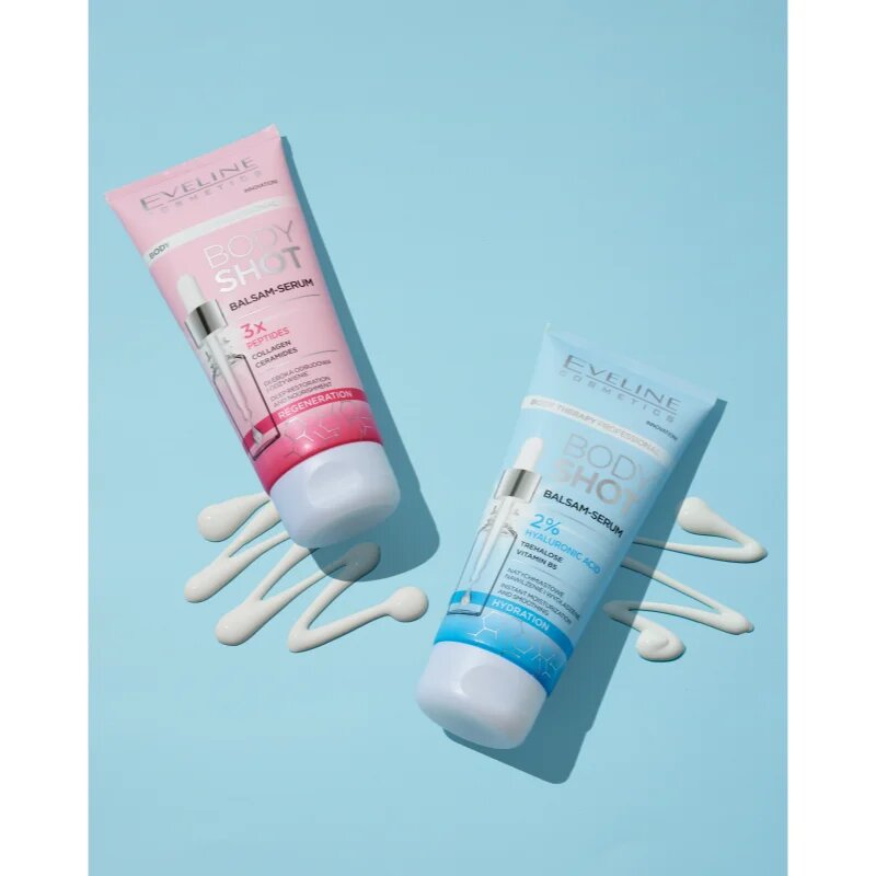 Eveline Cosmetics Body Shot 2% Hyaluronic Acid balsam profund hidratant pentru piele uscata 200 ml