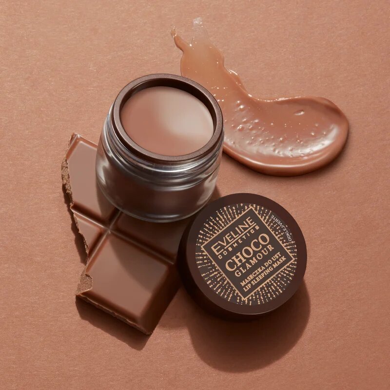 Eveline Cosmetics Choco Glamour masca de noapte cu efect de regenerare de buze 12 ml