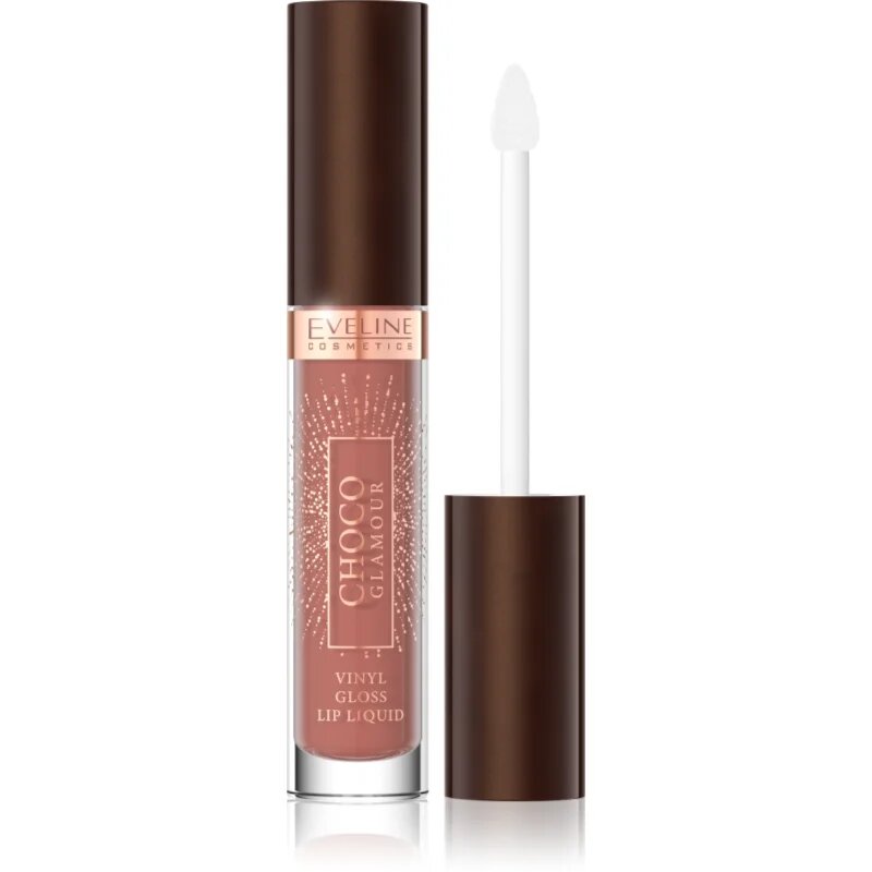 Eveline Cosmetics Choco Glamour ruj lucios hidratant culoare 01 Ruby Chocolate 45 ml