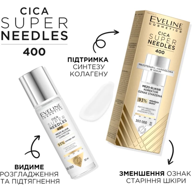 Eveline Cosmetics Cica Super Needles 400 corector pentru riduri 30 ml