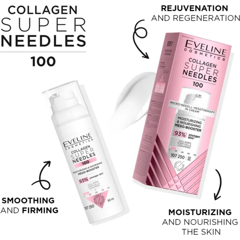 Eveline Cosmetics Collagen Super Needles 100 ser hidratant si hranitor 50 ml