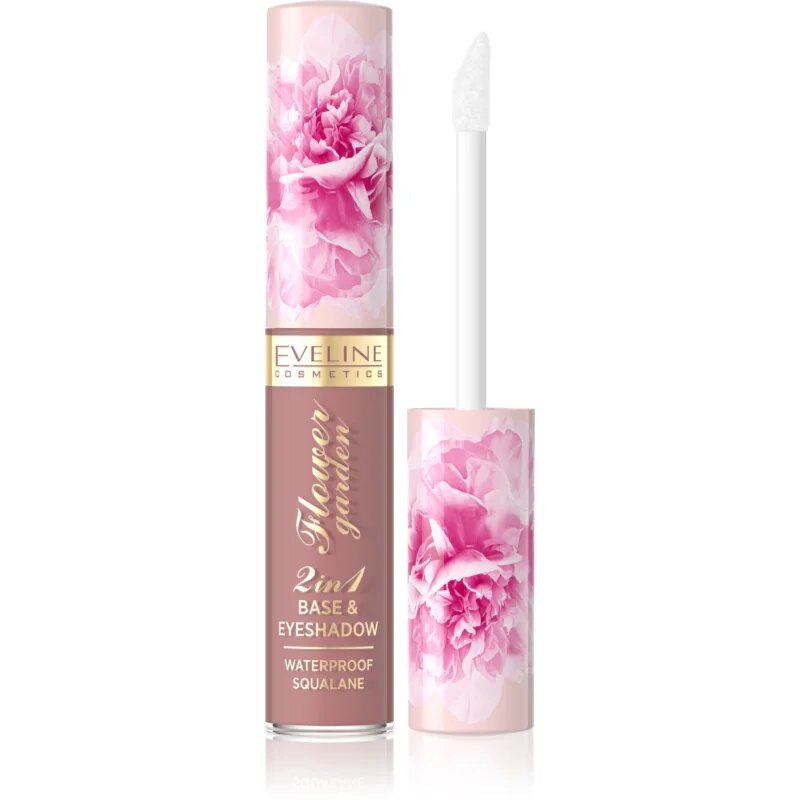 Eveline Cosmetics Flower Garden lichid fard ochi 2 in 1 culoare 02 65 ml