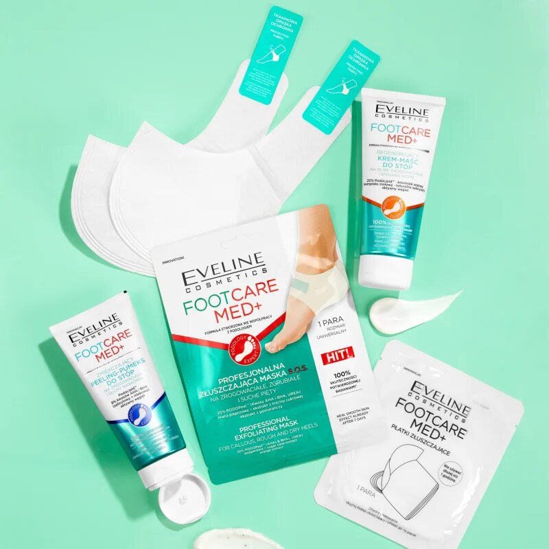 Eveline Cosmetics Foot Care Med masca pentru exfoliere pentru calcai 2 buc