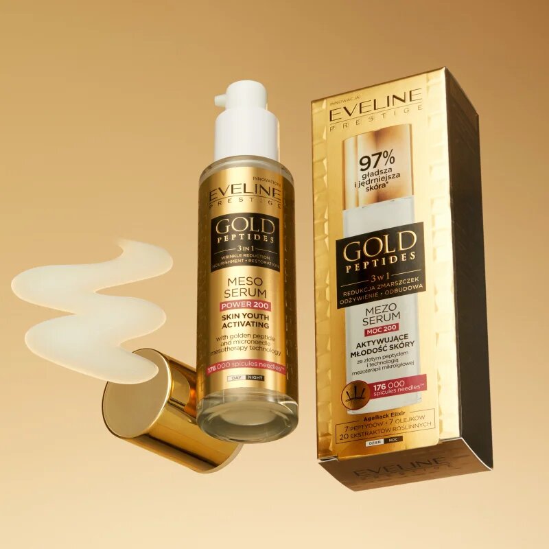 Eveline Cosmetics Gold Peptides 3 in 1 ser activator pentru un aspect intinerit 30 ml