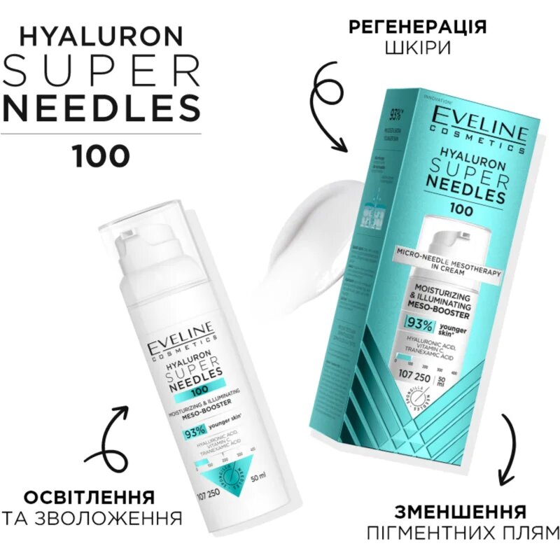 Eveline Cosmetics Hyaluron Super Needles 100 ser hidratant 50 ml