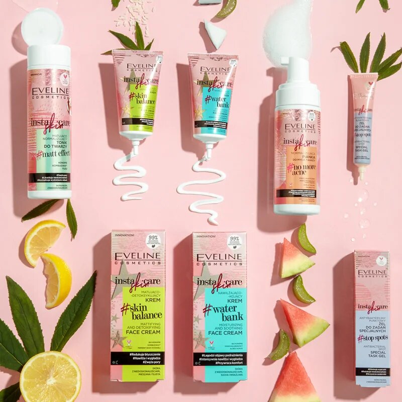 Eveline Cosmetics Insta Skin Care no more acne spuma de curatat faciale 150 ml