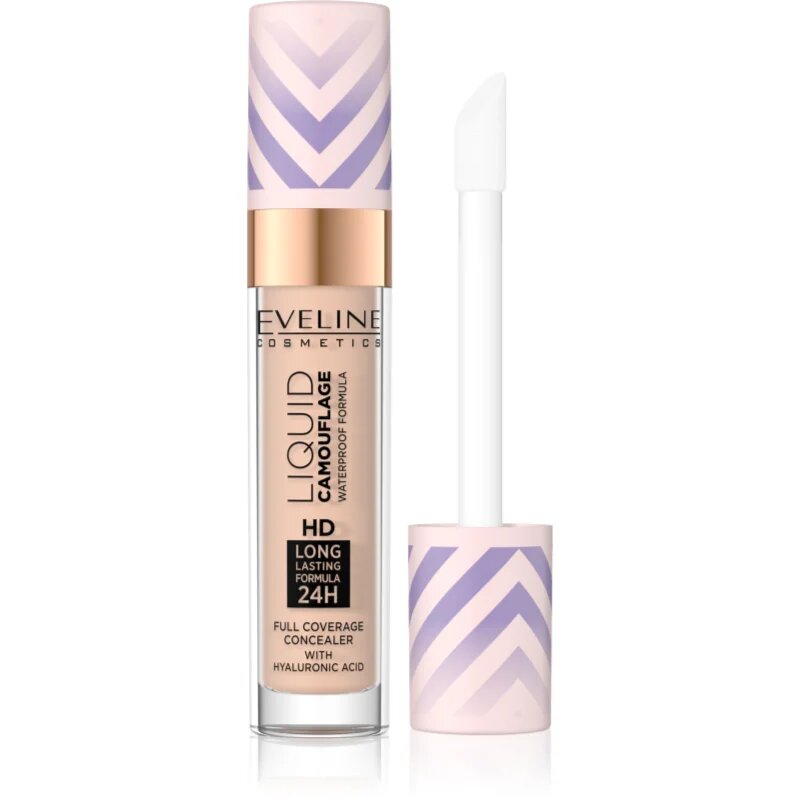 Eveline Cosmetics Liquid Camouflage Corector rezistent la apa cu acid hialuronic culoare 2.5 75 ml