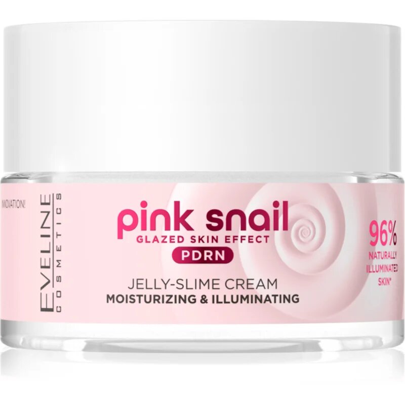 Eveline Cosmetics Pink Snail Glazed Skin Effect crema iluminatoare 50 ml