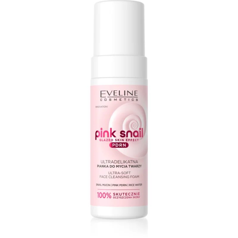 Eveline Cosmetics Pink Snail Glazed Skin Effect demachiant spumant delicat faciale 150 ml