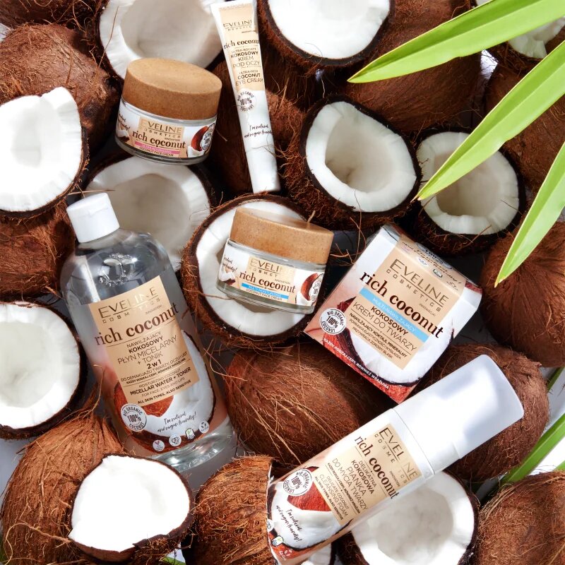 Eveline Cosmetics Rich Coconut cremă ultrahidratantă ziua și noaptea 50 ml