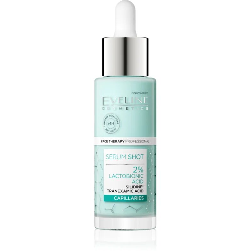 Eveline Cosmetics Serum Shot 2% Lactobionic Acid ser calmant impotriva petelor rosii 30 ml
