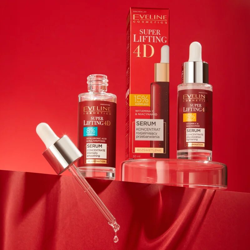 Eveline Cosmetics Super Lifting 4D 8% complex ser pentru uniformizare 30 ml