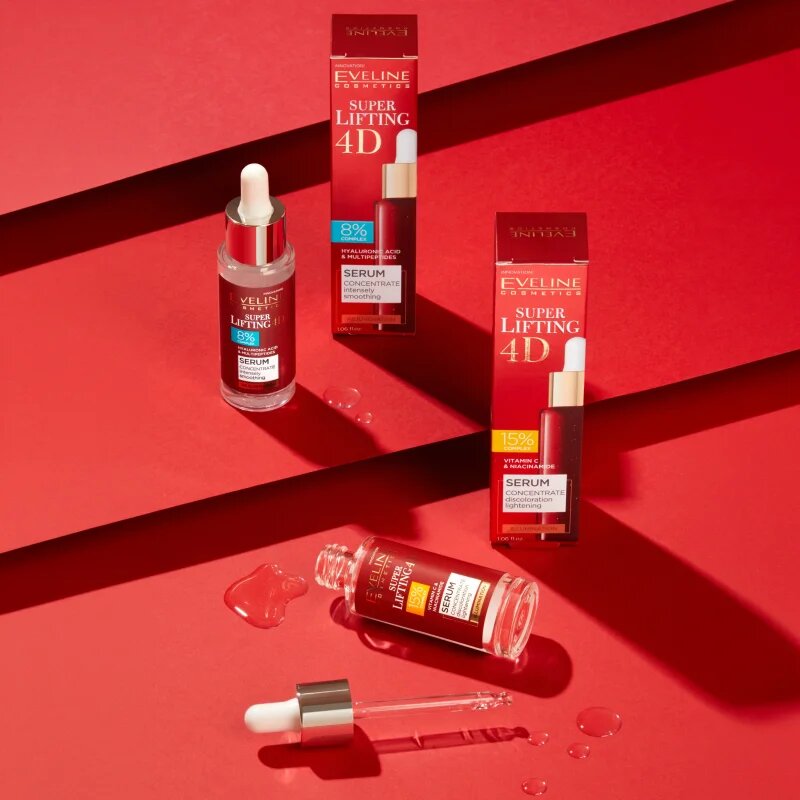 Eveline Cosmetics Super Lifting 4D 8% complex ser pentru uniformizare 30 ml