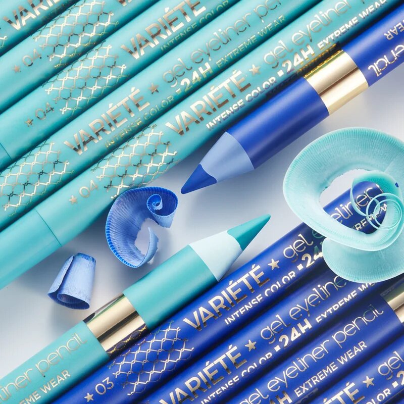 Eveline Cosmetics Variété eyeliner gel rezistent la apă culoare 13 Blue Sky 1 buc