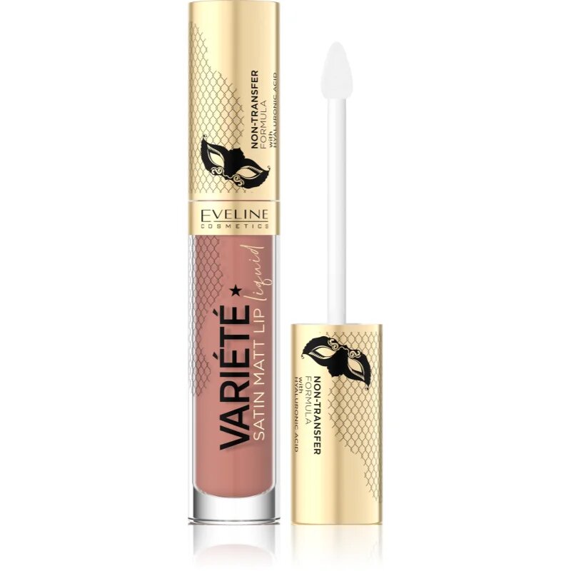 Eveline Cosmetics Variété ruj de buze lichid cu finisaj matifiant culoare 01 Caramel Cake 45 ml