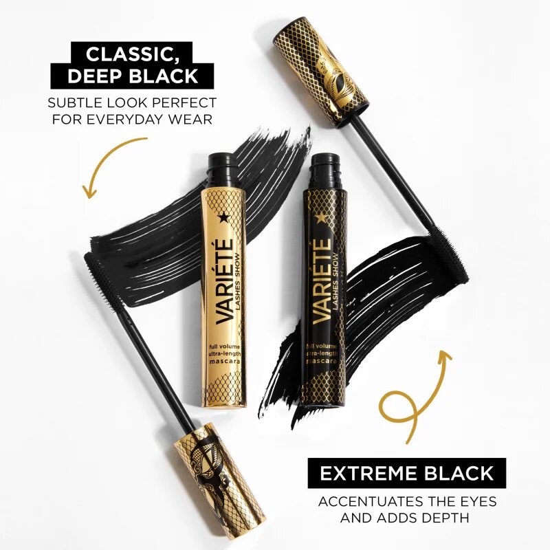 Eveline Cosmetics Veriété Lashes Show mascara pentru volum culoare Black 10 ml