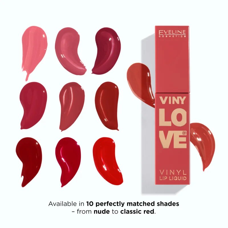 Eveline Cosmetics VINY LOVE Vinyl Lip Liquid Ruj de buze lichid de lunga durata culoare 01 4 ml