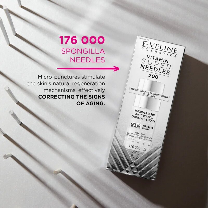 Eveline Cosmetics Vitamin Super Needles 200 activator pentru regenerarea celulelor pielii 30 ml