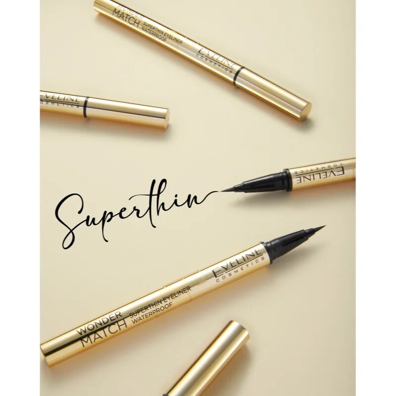 Eveline Cosmetics Wonder Match eyeliner rezistent la apa culoare Black 1 buc
