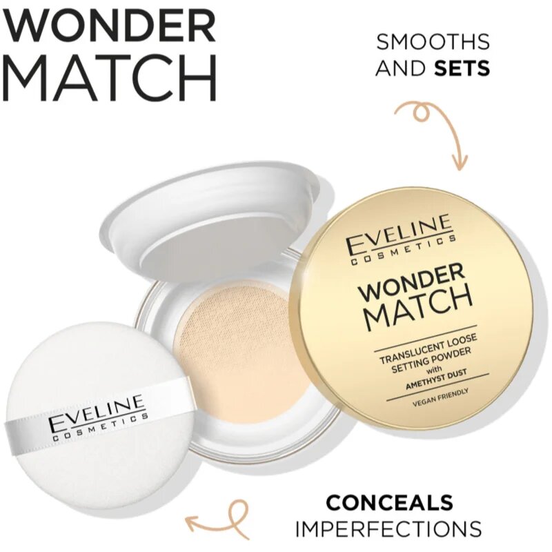 Eveline Cosmetics Wonder Match Pudră transparentă de fixare 6 g