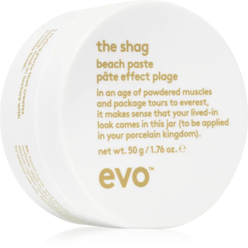 EVO The Shag Beach Paste gel modelator pentru coafura pentru un aspect mat 50 g