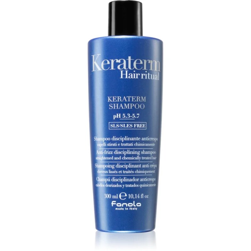 Fanola Keraterm Shampoo sampon pentru indreptarea parului pentru par indisciplinat 300 ml