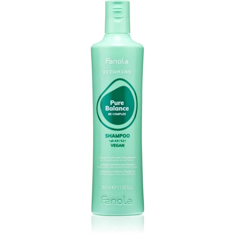 Fanola Vitamins Pure Balance Shampoo sampon pentru curatare pentru par gras si cu matreata 350 ml