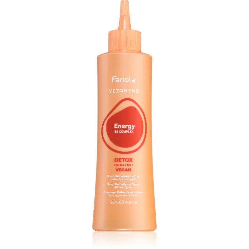 Fanola Vitamins Scalp Detoxifying Scrub gel exfoliant de curatare pentru toate tipurile de păr 195 ml
