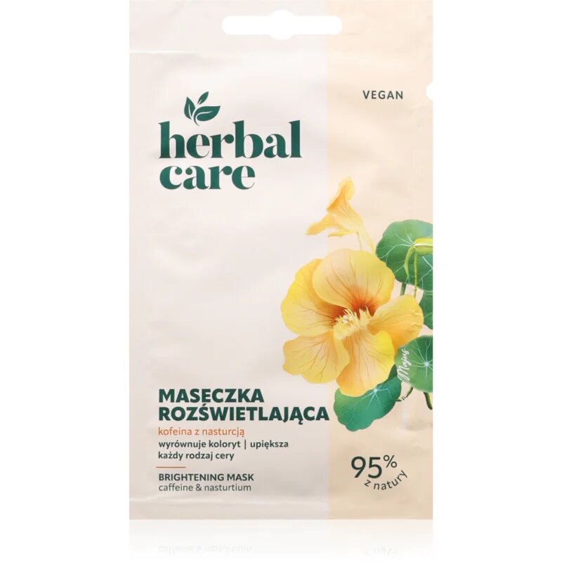 Farmona Herbal Care Caffeine & Nasturtium masca iluminatoare pentru fata gat si piept 1 buc