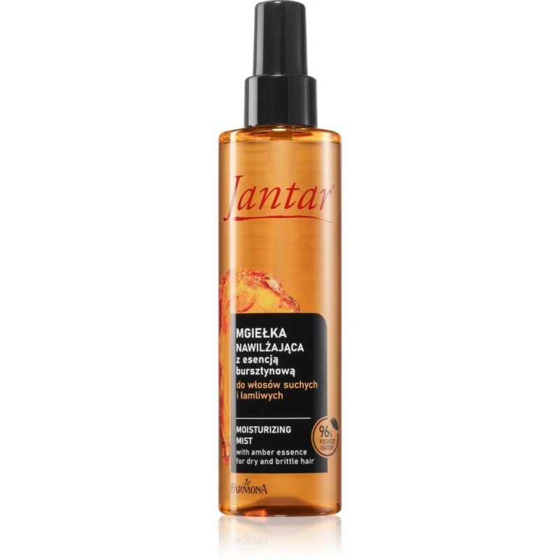 Farmona Jantar Amber Essence bruma de corp hidratanta pentru păr uscat și deteriorat 200 ml