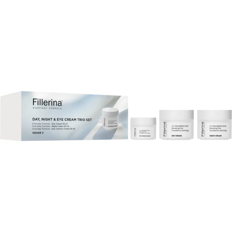 Fillerina Everyday Formula Day Night & Eye Cream Trio Set set antirid pentru femei