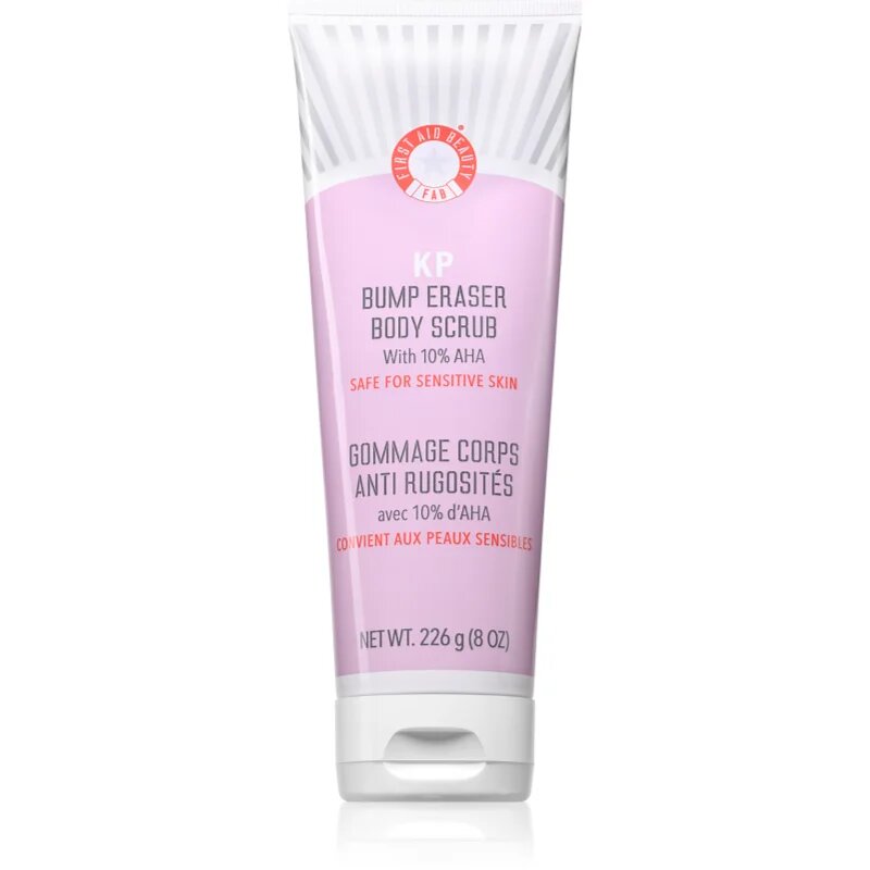 First Aid Beauty KP Bump Eraser Body Scrub Exfoliant corporal calmant Cu AHA Acizi 226 g