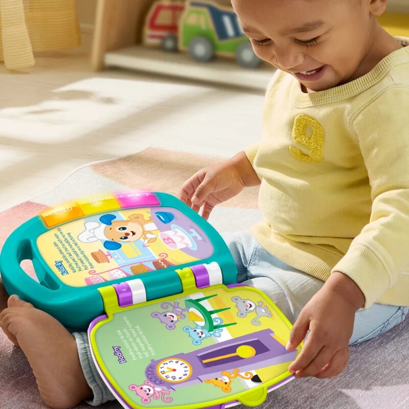 Fisher-Price Musical Book Czech Version carte educativă contrastantă 1 buc