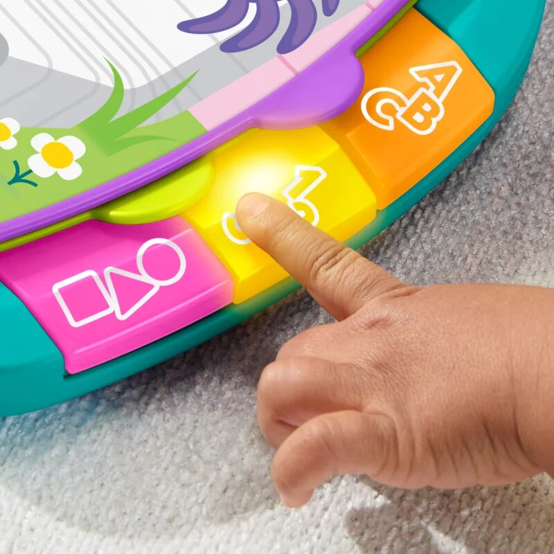 Fisher-Price Musical Book Czech Version carte educativă contrastantă 1 buc