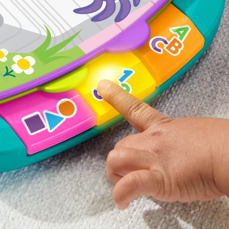 Fisher-Price Musical Book Czech Version carte educativă contrastantă 1 buc