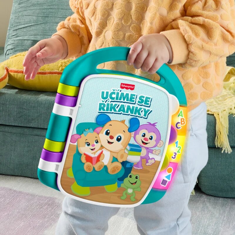 Fisher-Price Musical Book Czech Version carte educativă contrastantă 1 buc