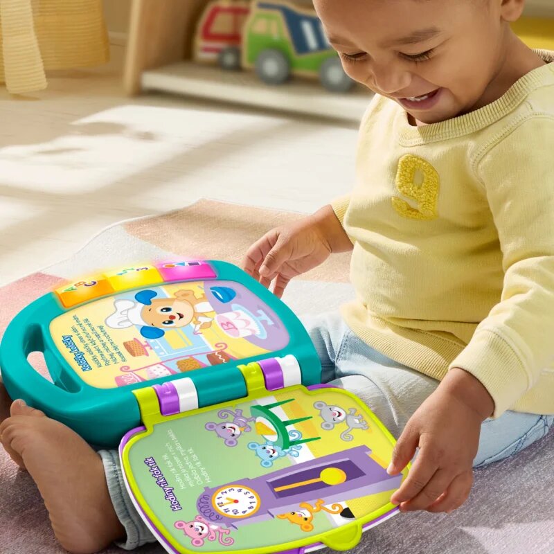 Fisher-Price Musical Book Czech Version carte educativă contrastantă 1 buc