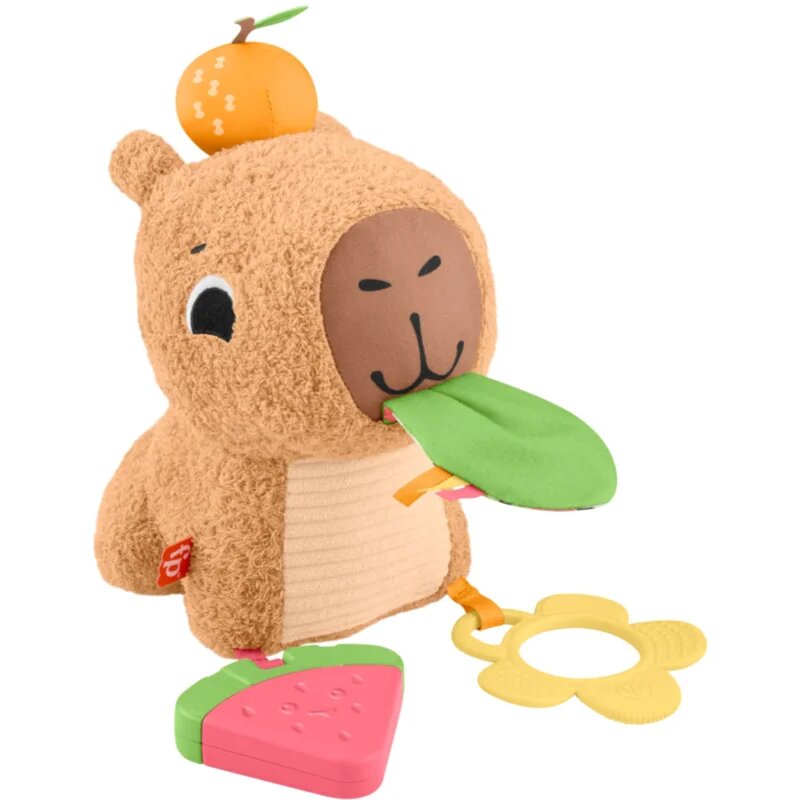 Fisher-Price Snuggly Snacky Capy jucărie de pluș cu zornăitoare 1 buc