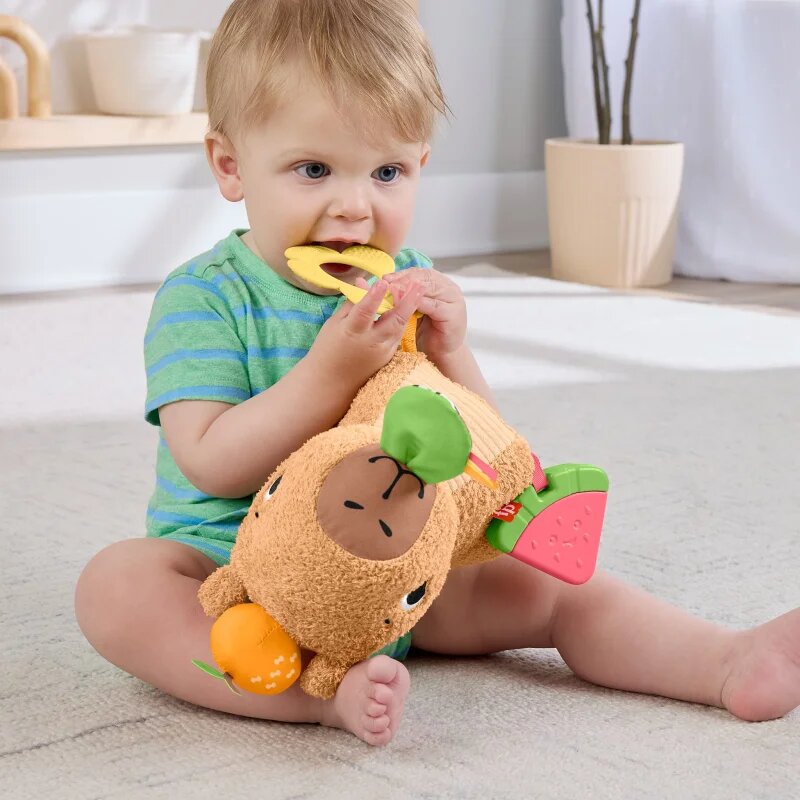 Fisher-Price Snuggly Snacky Capy jucărie de pluș cu zornăitoare 1 buc