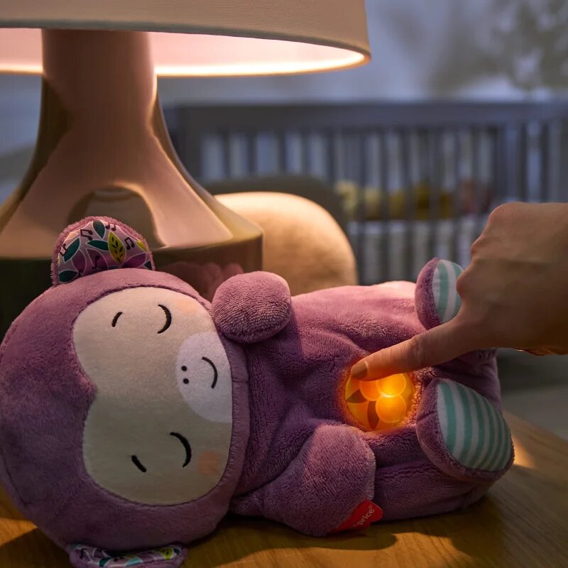 Fisher-Price Soothe'n Snuggle Purple Monkey jucărie de pluș cu melodie 1 buc