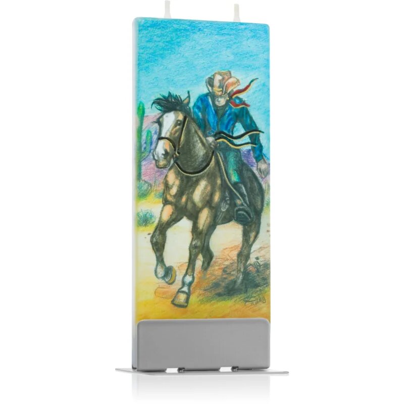 Nature Cowboy On Horse lumanare 6x15 cm