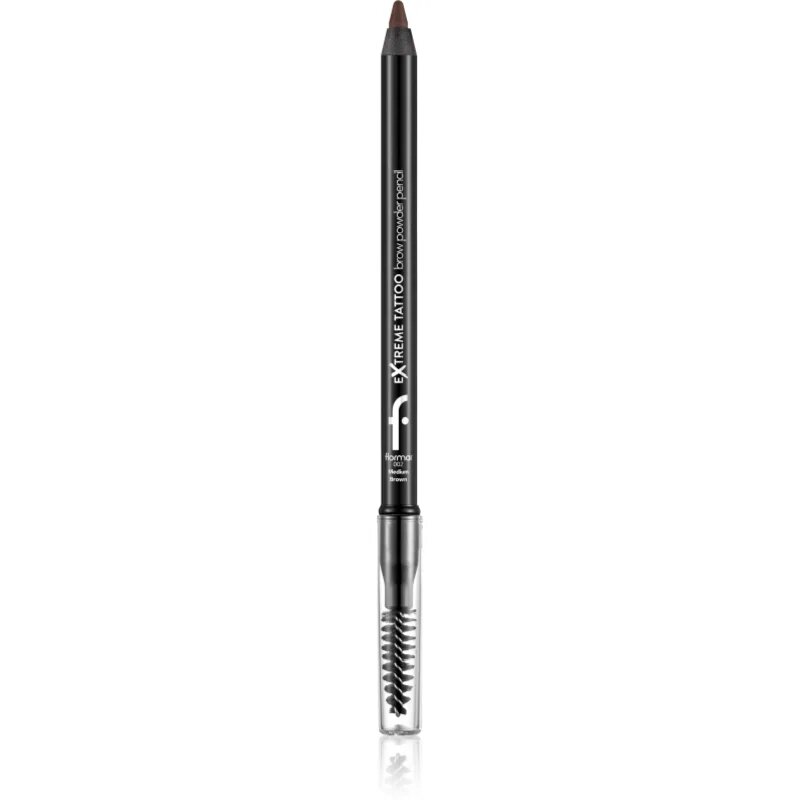flormar Extreme Tattoo Brow Powder Pencil creion de sprancene de lunga durata cu efect de pulbere culoare 002 Medium Brown 1.2 g