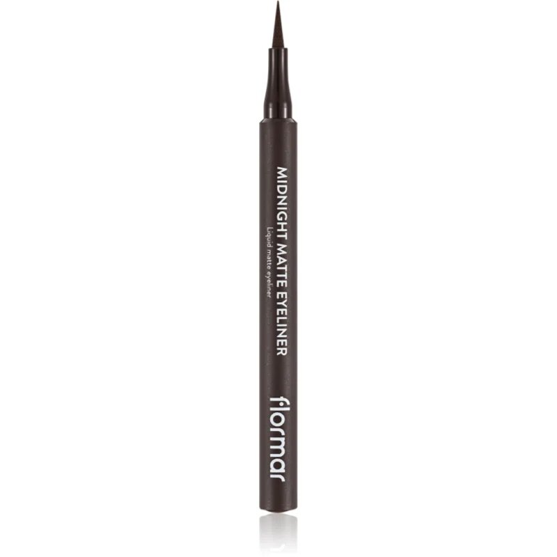 flormar Midnight Matte Eyeliner eyeliner în fix cu efect matifiant culoare 02 Brown 1 ml
