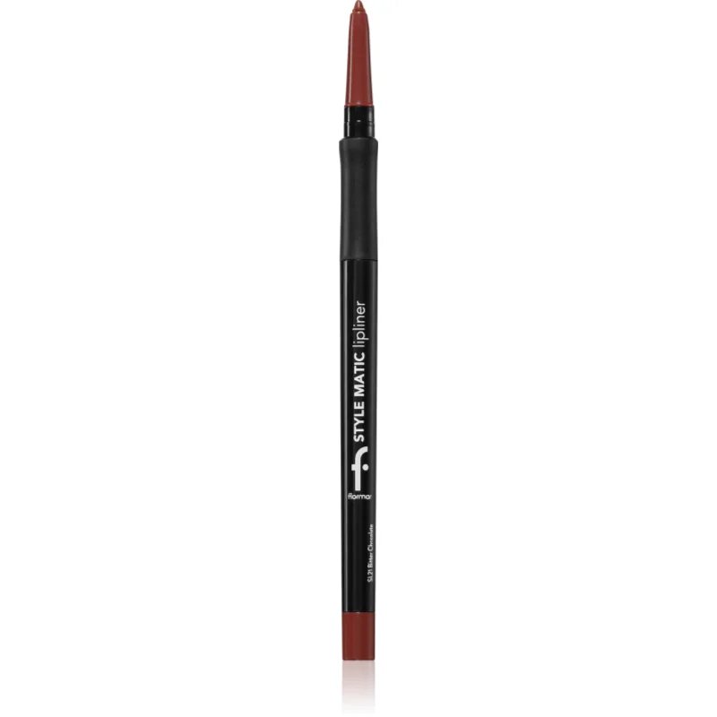 flormar Style Matic Lipliner dermatograf mat de buze rezistent la apa culoare 21 Bitter Chocolate 0.35 g