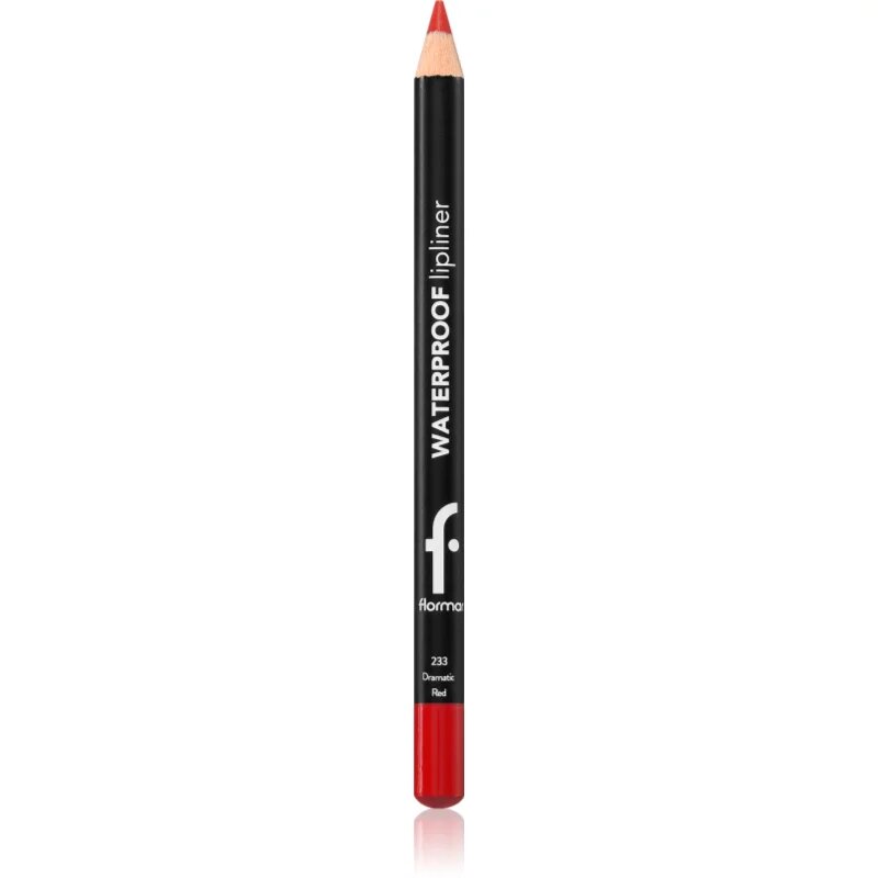 flormar Waterproof Lipliner creion contur pentru buze waterproof culoare 233 Dramatic Red 1.14 g